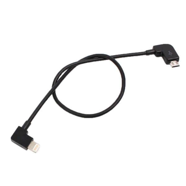 Lightning - Micro-USB til DJI Mavic Pro / Spark (30 cm) Black