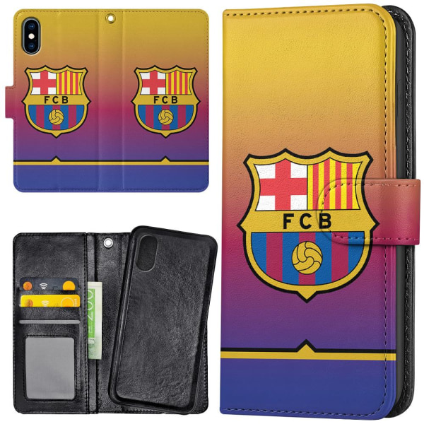 iPhone X/XS - Plånboksfodral/Skal FC Barcelona