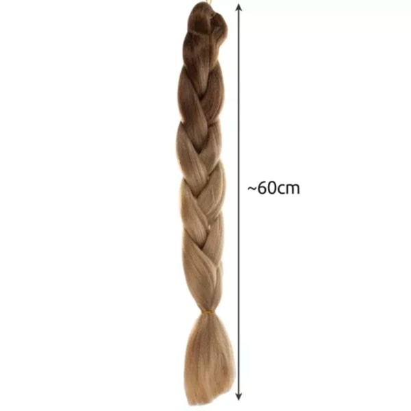 Jumbo Braid / Løshår Hårflette - 60 cm Ljusbrun