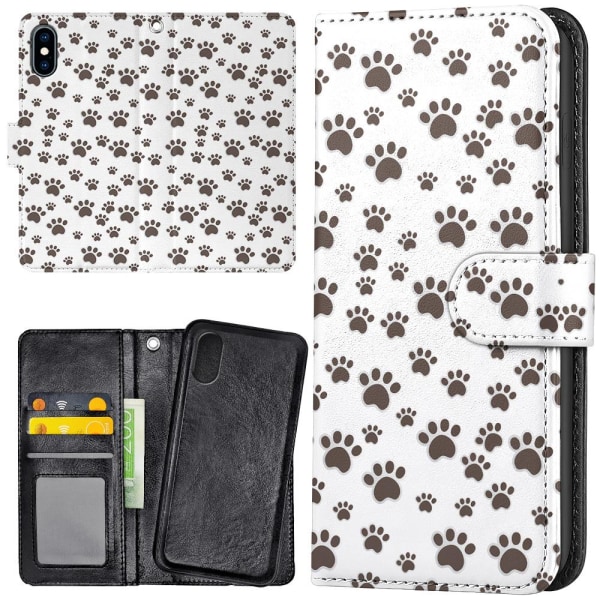 iPhone XR - Plånboksfodral/Skal Paw Pattern
