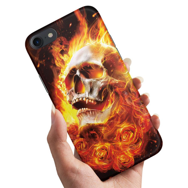 iPhone 7/8/SE - Cover/Mobilcover Burning Skull