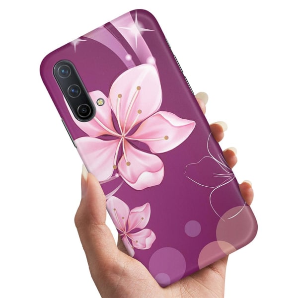 OnePlus Nord CE 5G - Cover/Mobilcover Hvid Blomst Multicolor