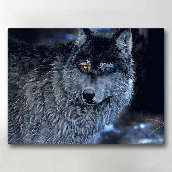 Lærredsbillede / Lærredstryk - Wolf - 40x30 cm - Lærred