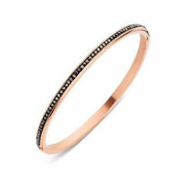 Victoria armband i roséguld med svart sten