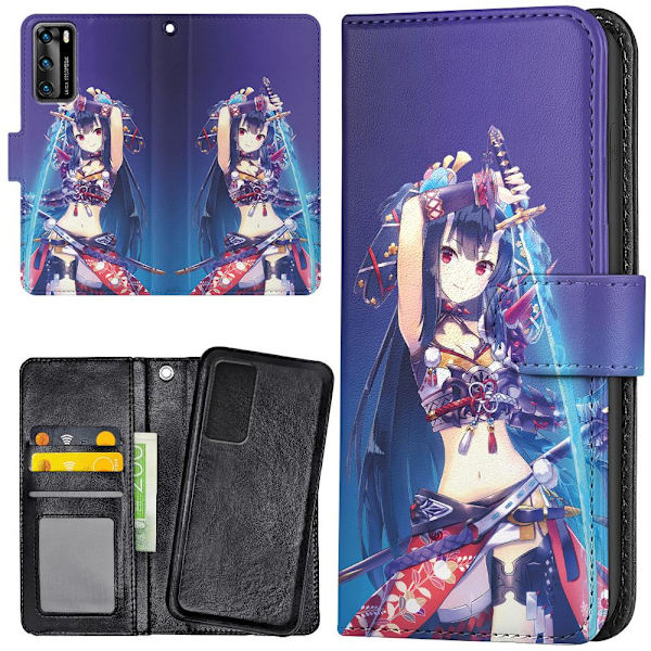 Huawei P40 Pro - Mobilcover/Etui Cover Anime Multicolor