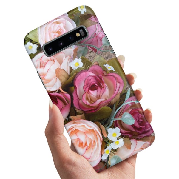 Samsung Galaxy S10 Plus - Cover/Mobilcover Blomster
