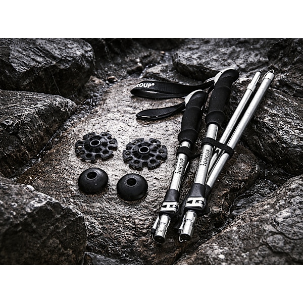 Gåstavar nordic walking set Silver