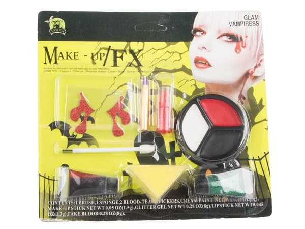 Vampire dracula face makeup kit för halloween makeup med blod