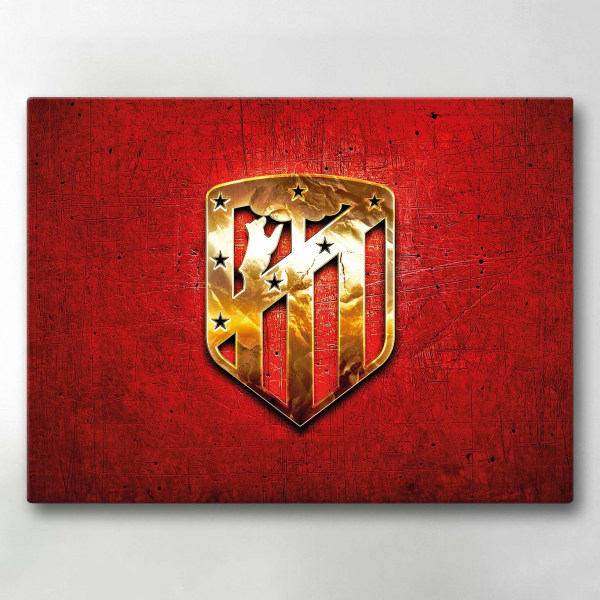 Lærredsbillede / Lærredstryk - Atlético Madrid - 40x30 cm - Lærr Multicolor