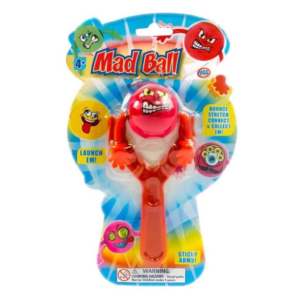 Mad Ball Slangbella - Skjut iväg en arg gummiboll Röd