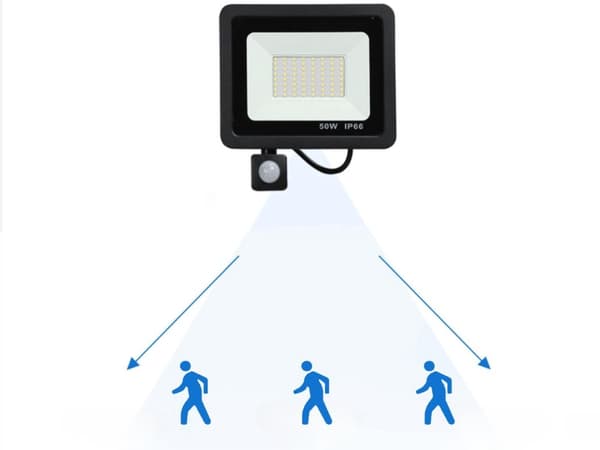 Strålkastare LED 50 W - 6000 K med skymningssensor IP66