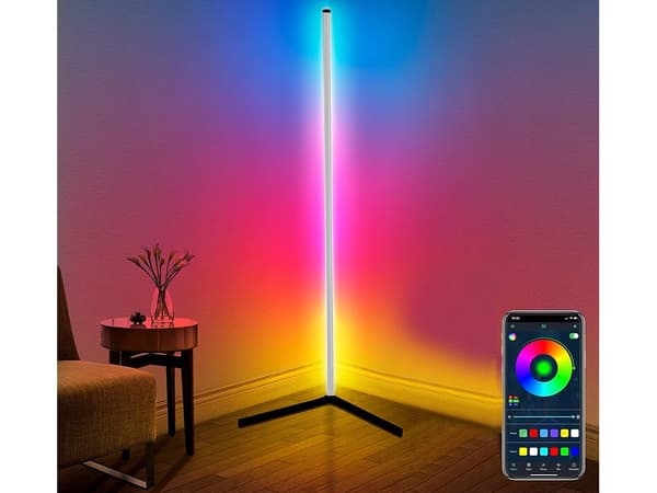 Golvlampa RGB - Hörnbelysning för sovrum