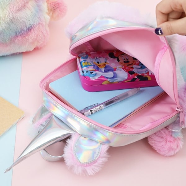 Fluffig Ryggsäck för Barn / Unicorn Väska - Rosa