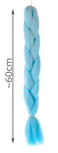 Jumbo Braid / Lisähiukset Hiuspalmikko - 60 cm Ljusblå