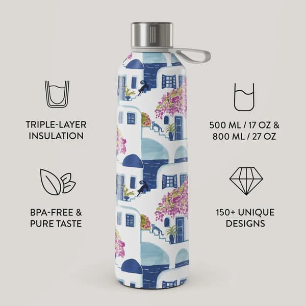 Burga Santorini - Vatten-/Termosflaska 500ml