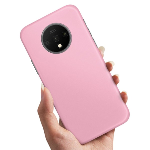 OnePlus 7T - Cover/Mobilcover Lysrosa Light pink