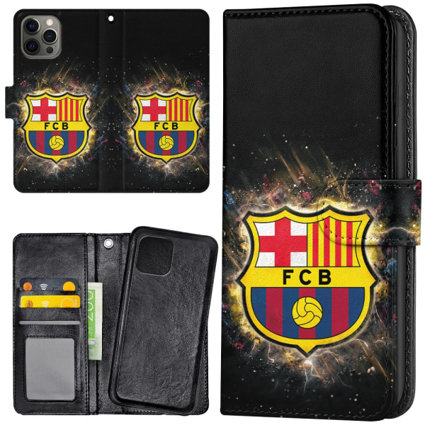 iPhone 14 Pro - Plånboksfodral/Skal FC Barcelona