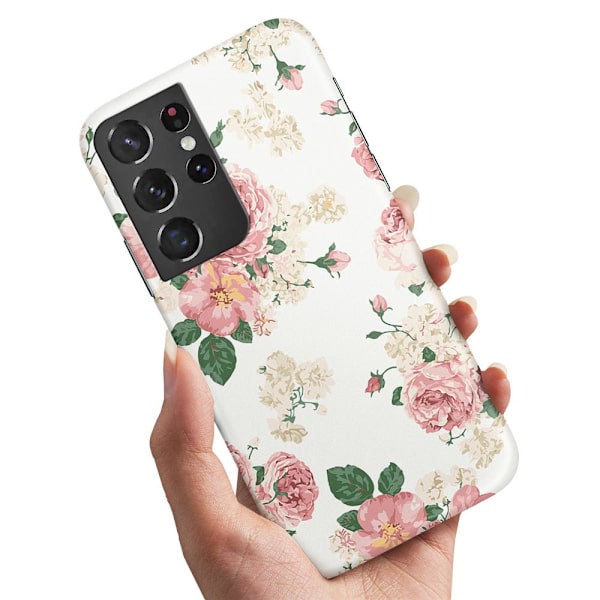 Samsung Galaxy S21 Ultra - Skal/Mobilskal Retro Blommor
