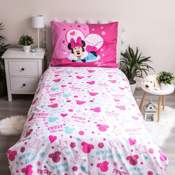 Disney Minnie Look sängkläder 140×200 cm, 70×90 cm microfiber
