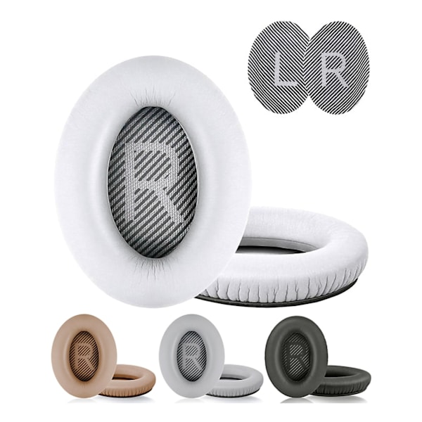 Øreputer for Bose QuietComfort - QC35/QC25/QC15/AE2 Hodetelefoner White Vit