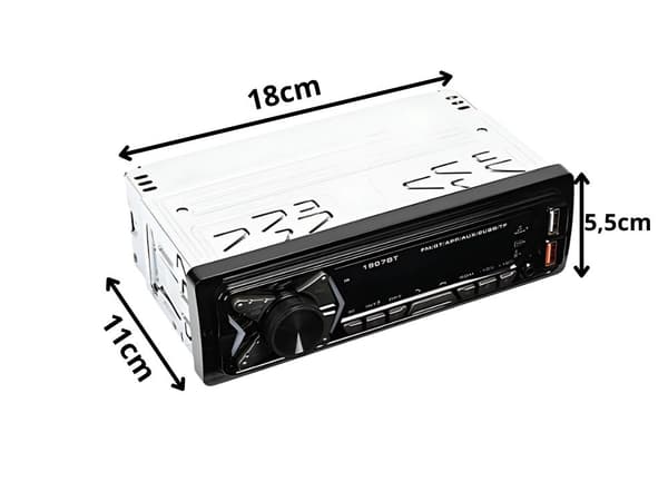 Bluetooth-autosoitin 1 DIN - USB AUX SD