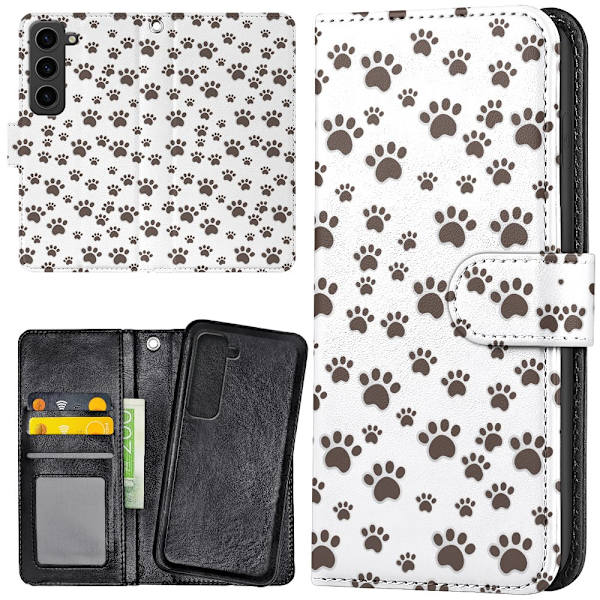 Samsung Galaxy S23 - Plånboksfodral/Skal Paw Pattern