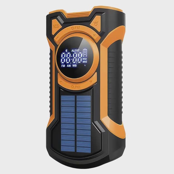 Just in Case 5000 mAh nödradio med solcell svart/orange