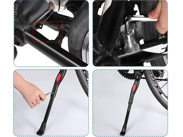 Cykelstöd justerbart - Aluminium sidostöd bak