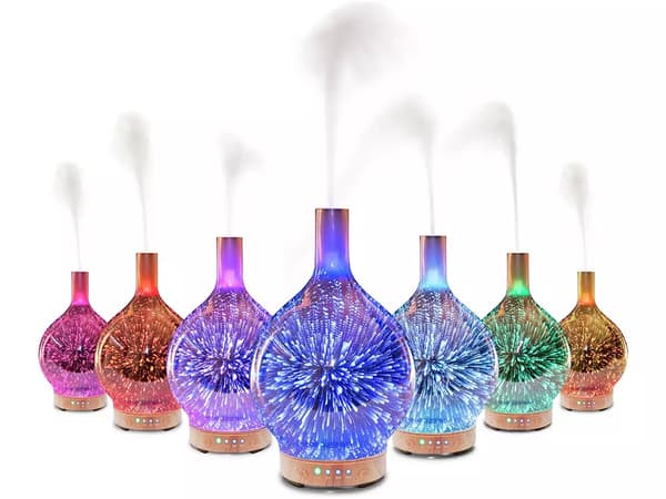 Luftfuktare 3D - RGB-lampa och aromdiffusor