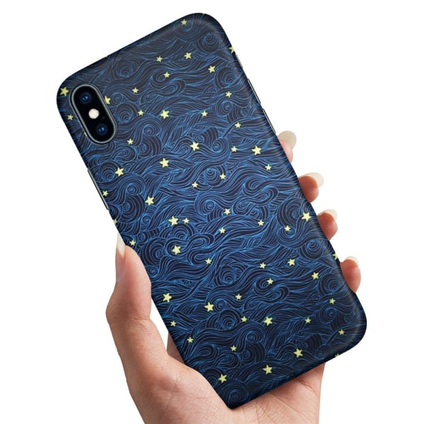 iPhone X/XS - Cover/Mobilcover Stjernemønster