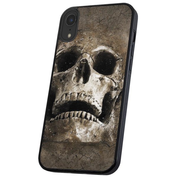 iPhone XR - Skal/Mobilskal Cracked Skull multifärg