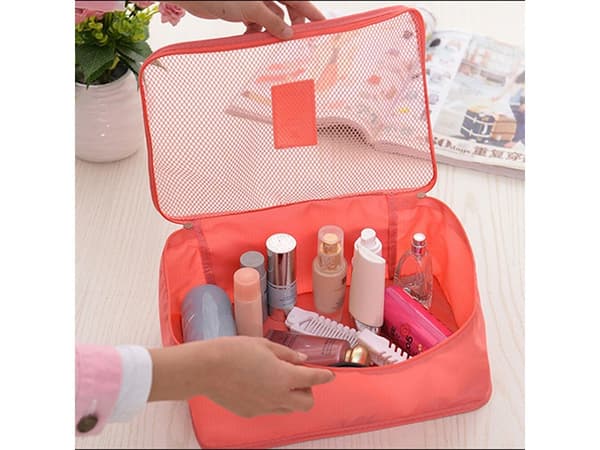 Organizer til Kuffert - 6-dele - Tasker til Rejse Light red