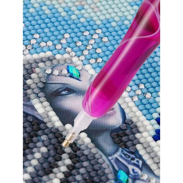 Pen til Diamond Painting med 6 Tilbehør - Diamantmaling Multicolor