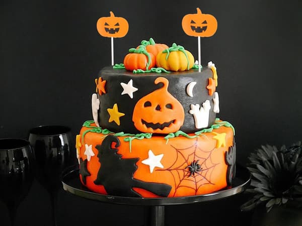 Halloween Dekorpinnar för Cupcakes och Tårtor — 5-pack