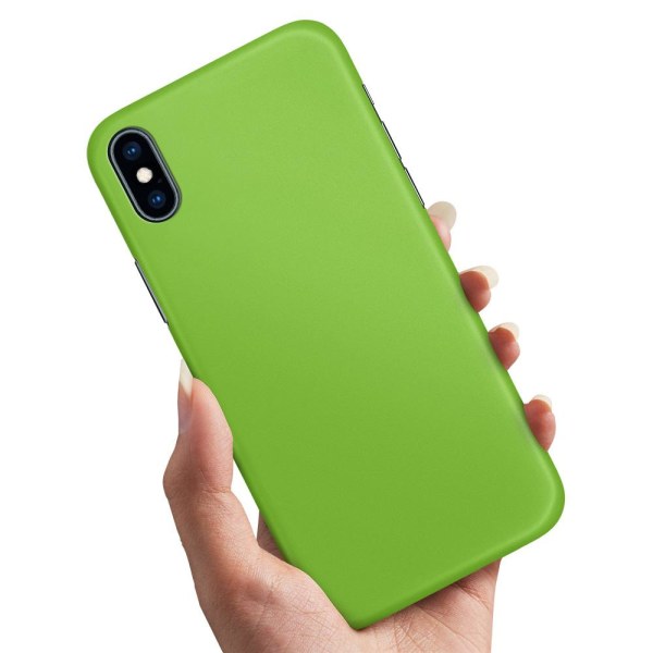 iPhone X/XS - Cover/Mobilcover Limegrøn Lime green