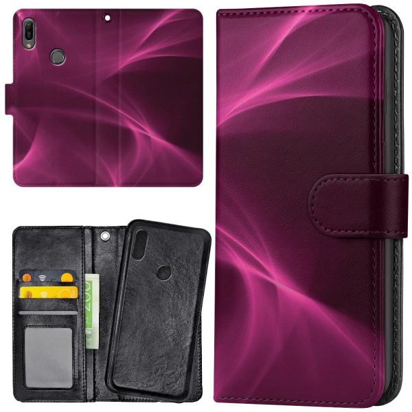 Huawei Y6 (2019) - Lompakkokotelo/Kuoret Purple Fog