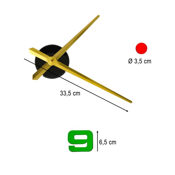 Väggur / Väggklocka med Lösa Siffor - 80-90 cm