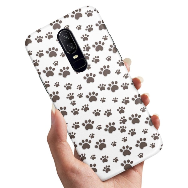 OnePlus 6 - Skal/Mobilskal Paw Pattern