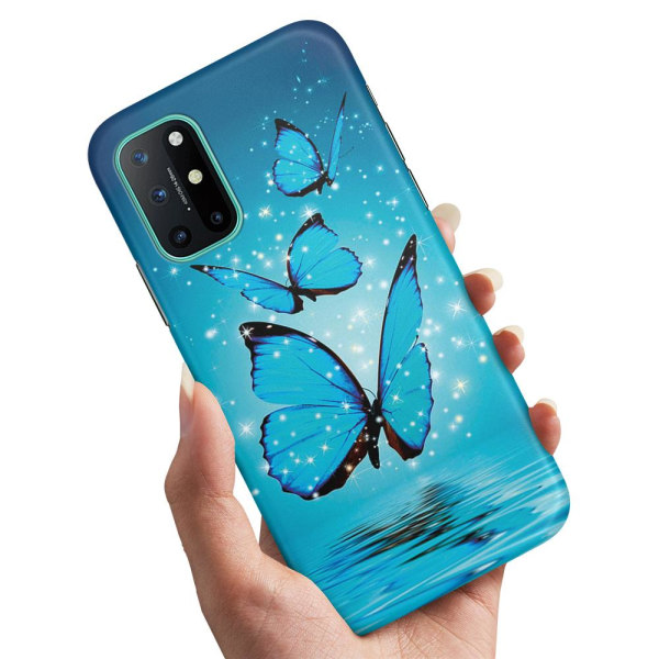 OnePlus 8T - Cover/Mobilcover Glitrende Sommerfugle