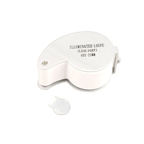 Lup / Forstørrelsesglas - 40x Forstørrelse & LED-lampe