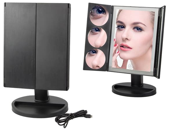Led sminkspegel som förstorar 3x 5x 10x
