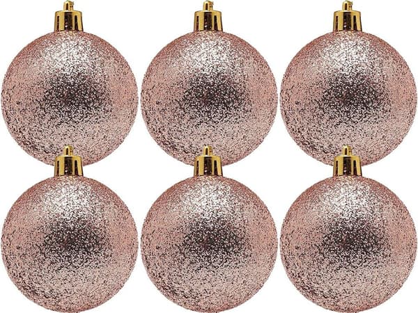 30-Pack Julkulor - Rosé/Guldiga - 3 cm