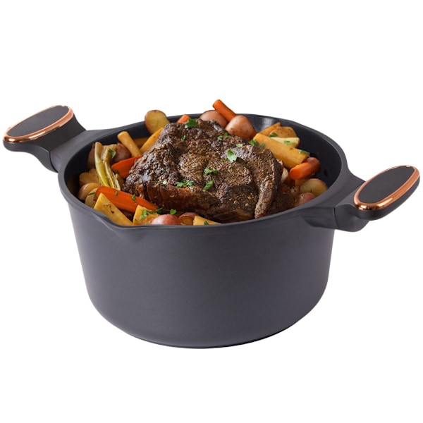 7L Kastrull med lock - Non stick beläggning - Induktionshäll