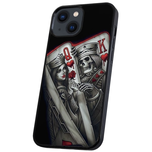 iPhone 14 - Cover/Mobilcover King Queen Kortspil