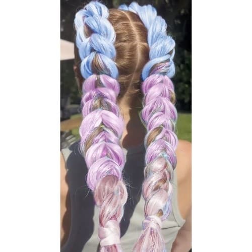 Jumbo Braid / Løshår Hårfletning - 60 cm Pastell Ombre