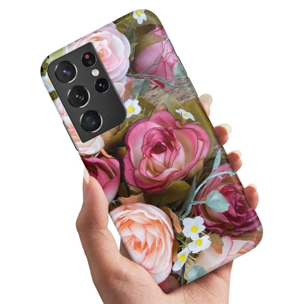 Samsung Galaxy S21 Ultra - Cover/Mobilcover Blomster