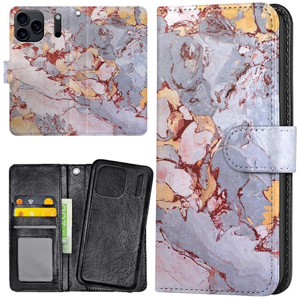 iPhone 17 Pro Max - Lommebok Deksel Marmor