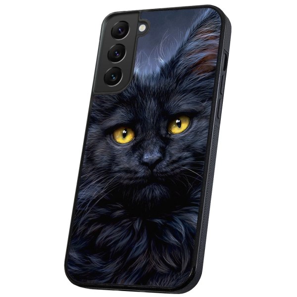 Samsung Galaxy S22 Plus - Deksel/Mobildeksel Svart Katt