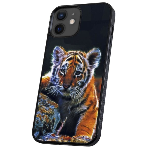 iPhone 12/12 Pro - Skal/Mobilskal Tigerunge multifärg