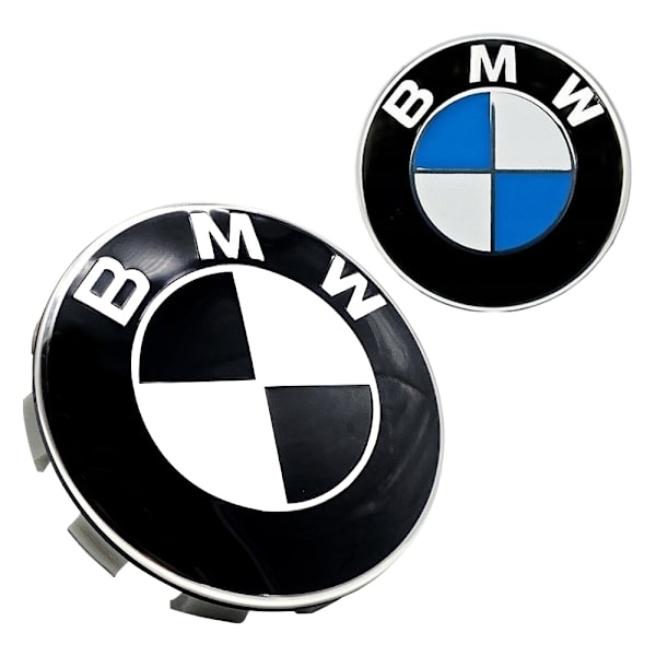 4-Pak - BMW Centerkapsler til Fælge - Bil 56 mm (Svartvit)